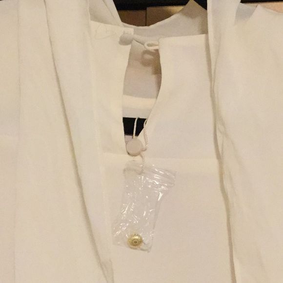 Marchesa Rose Long Sleeve Neck Tie Blouse - Picture 4 of 13